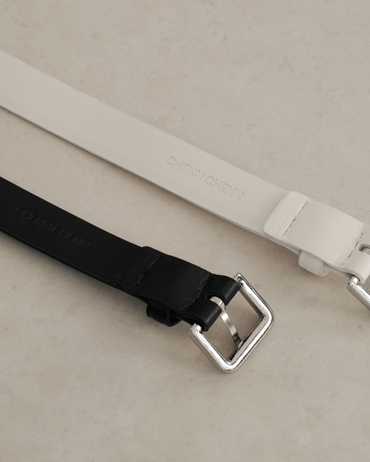 自訂款牛皮銀釦皮帶