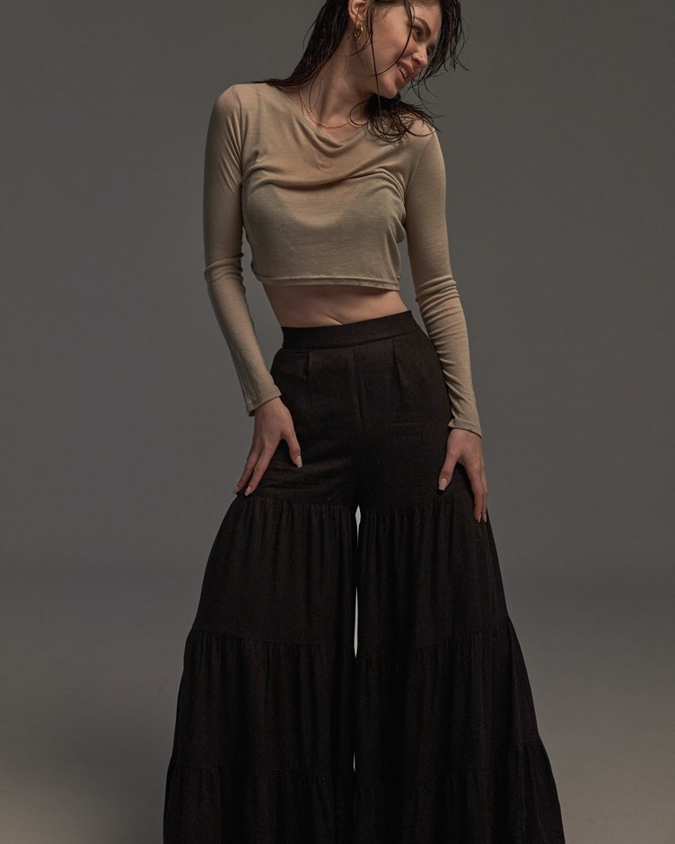Cozy Sheer Long Sleeve Top