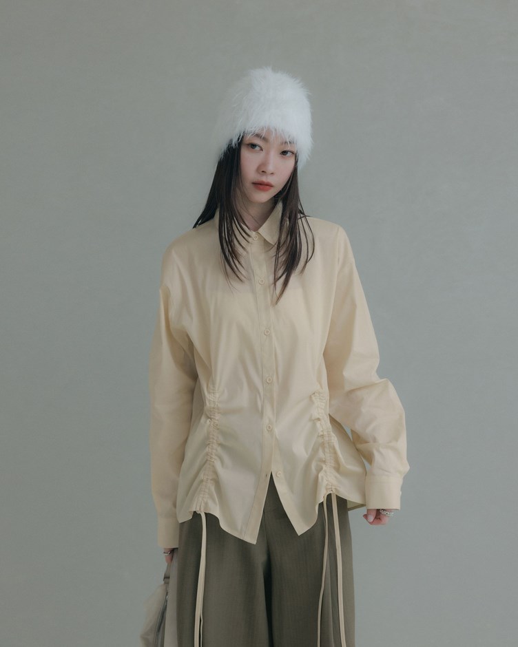 俐落雙抽繩造型襯衫