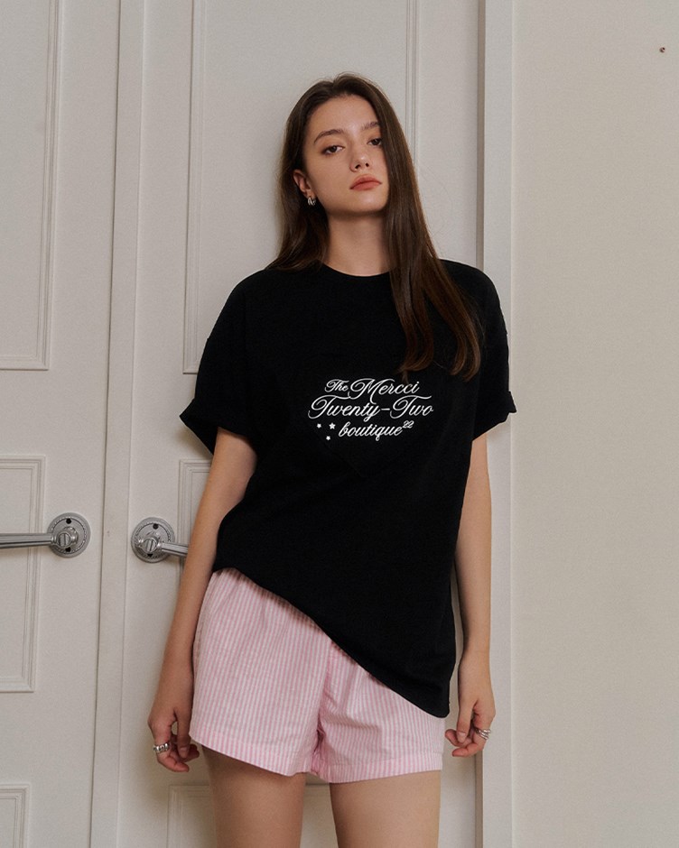 品牌愛心草寫LOGO TEE(22)