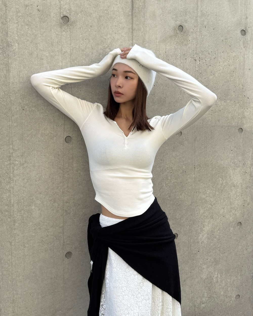 慕斯羊毛排扣上衣