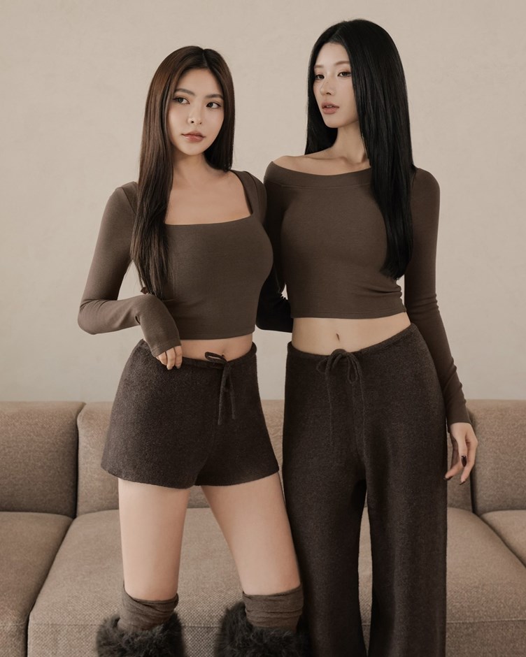 暖絨內磨毛2WAY長袖BRATOP