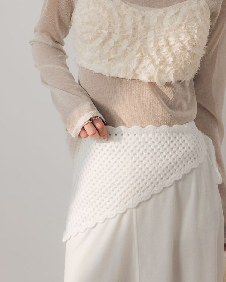 多功能簍空針織三角巾