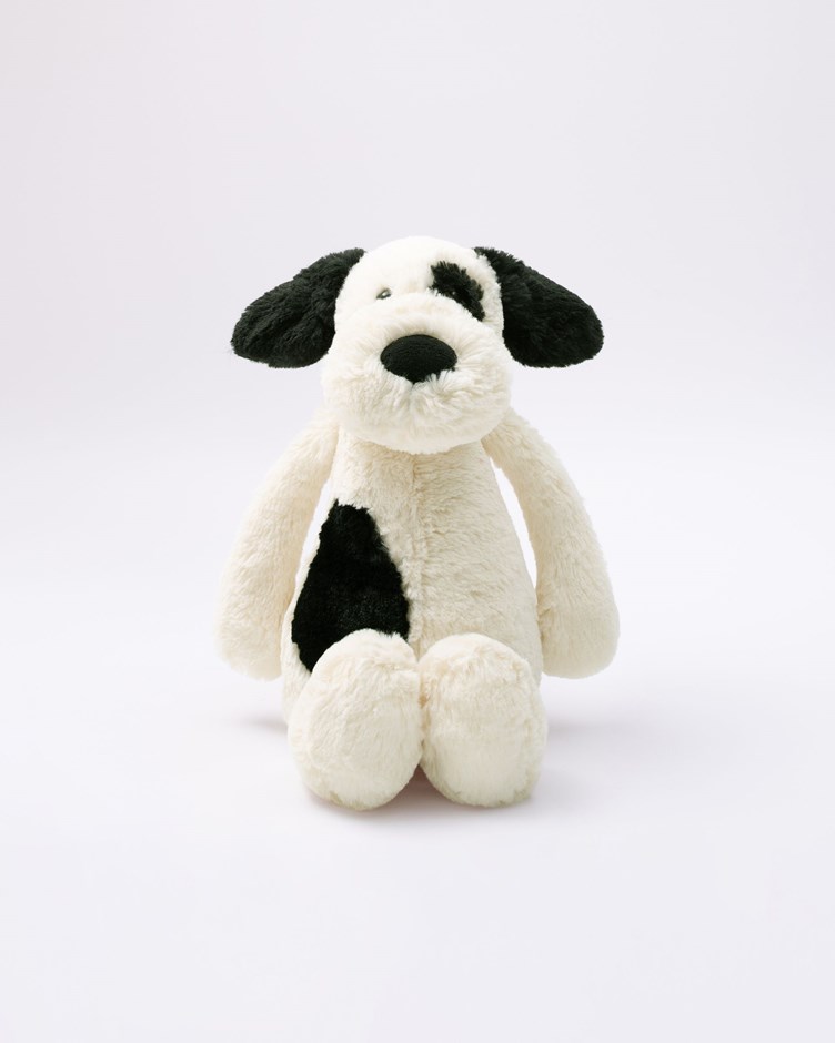 Jellycat-Bashful Black & Cream Puppy (medium) 黑白小狗娃娃