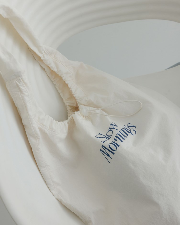 標語印花抽繩帆布包