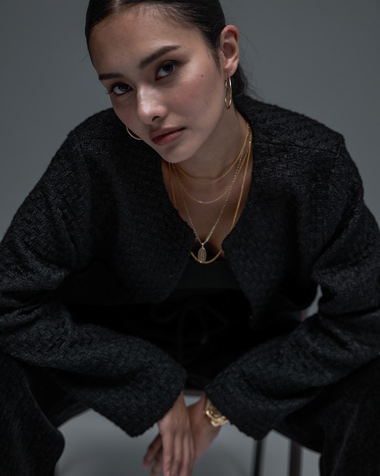 質感呢絨口袋外套