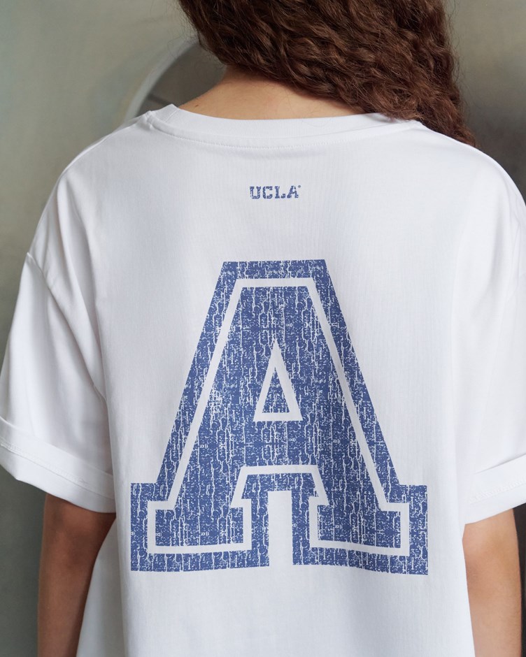 UCLA小熊破壞感標語寬鬆TEE