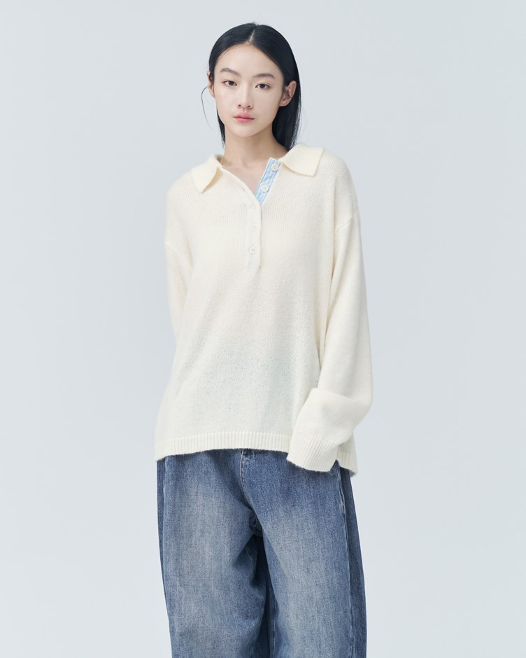 軟毛絨針織POLO衫