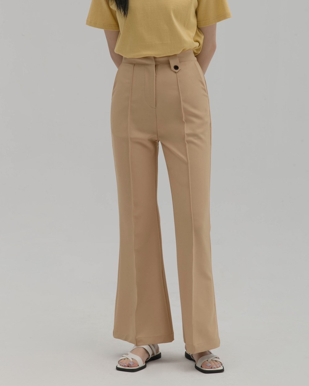 前壓線喇叭落地褲