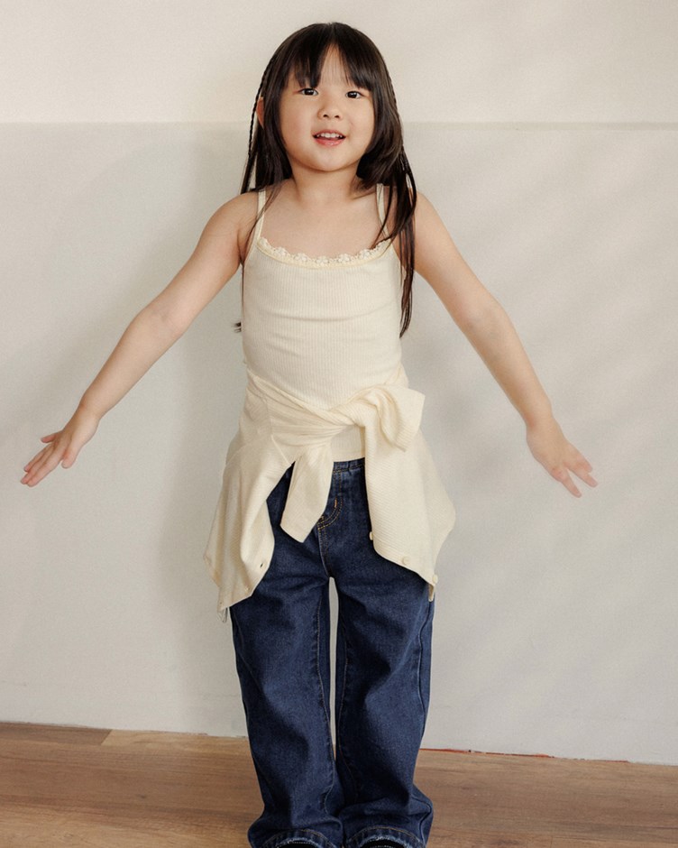 親膚羅紋兩件式上衣外套(KID)