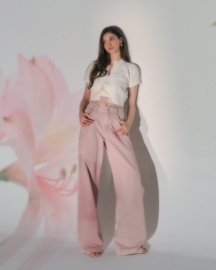 水鑽水洗牛仔褲