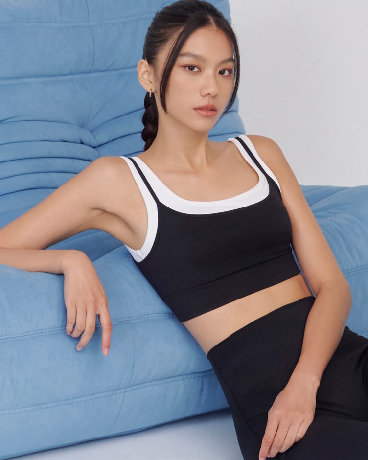 提提絨 – 包覆感極強雙層拼接Bra Top