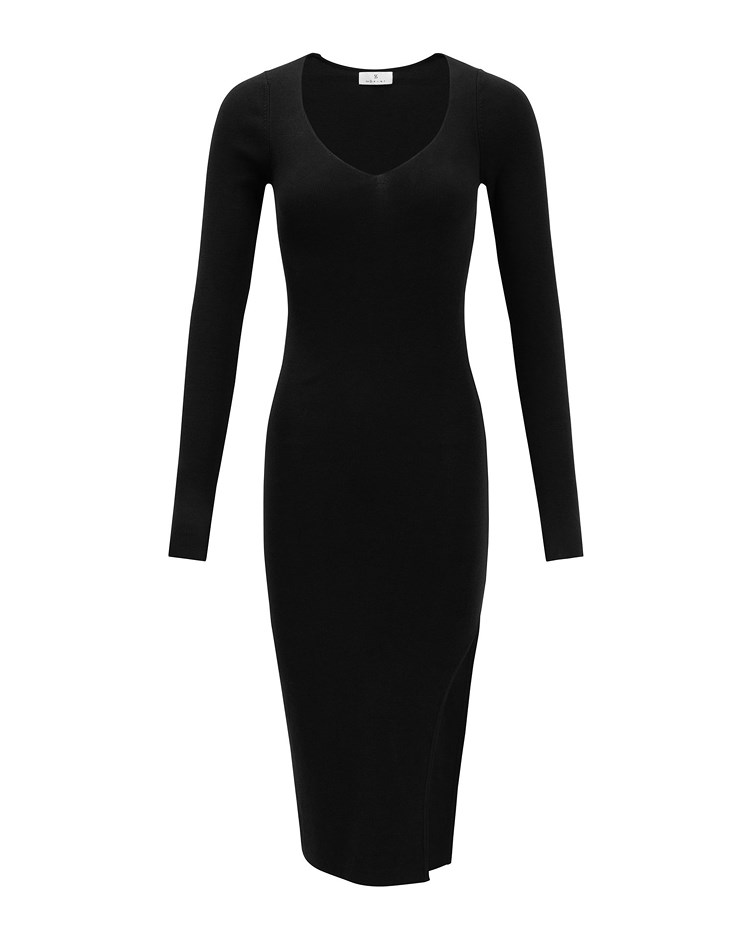 side cut bodycon dress