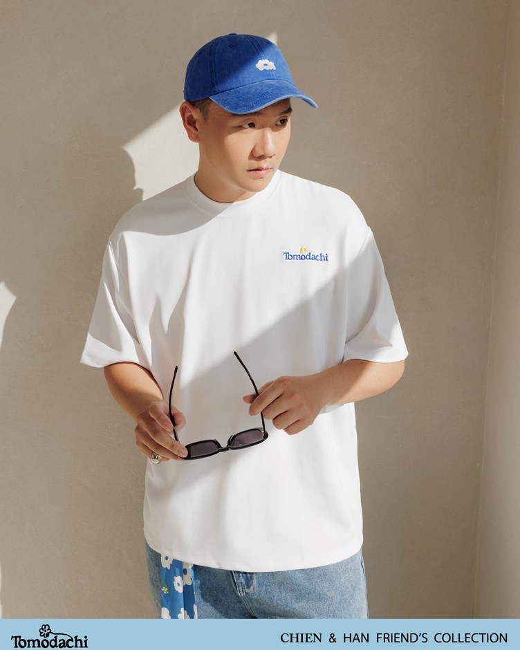 Tomodachi果凍感刺繡寬鬆TEE(unisex)(阿翰聯名款)