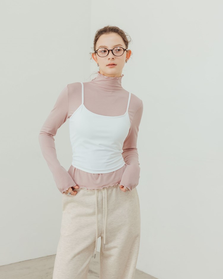 PROJECT.M 雙磨毛彈性細肩BRA TOP