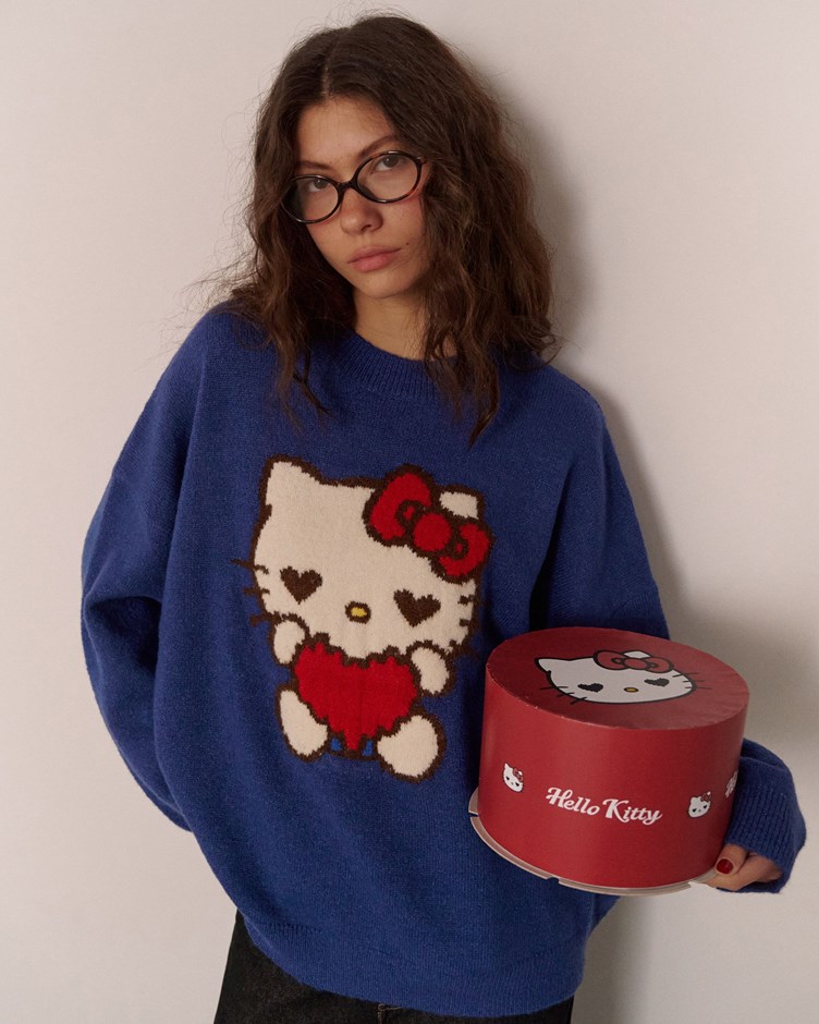 HELLO KITTY愛心造型針織上衣