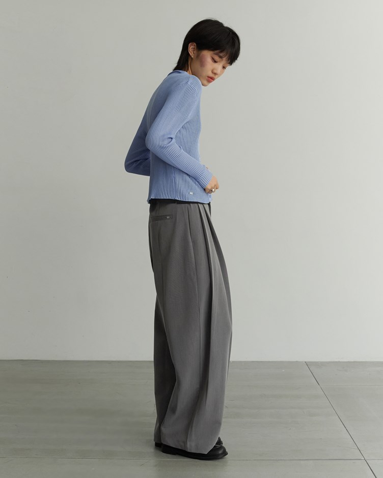 抗皺西裝料打摺長褲