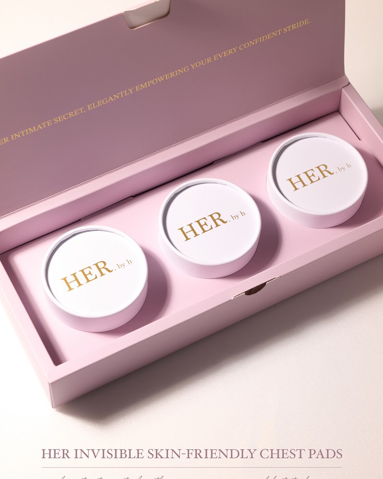 HER Invisible Skin-Friendly Chest Pads- 3 pack
