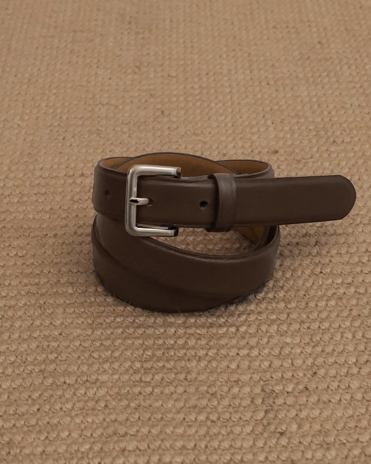 自訂款牛皮銀釦皮帶