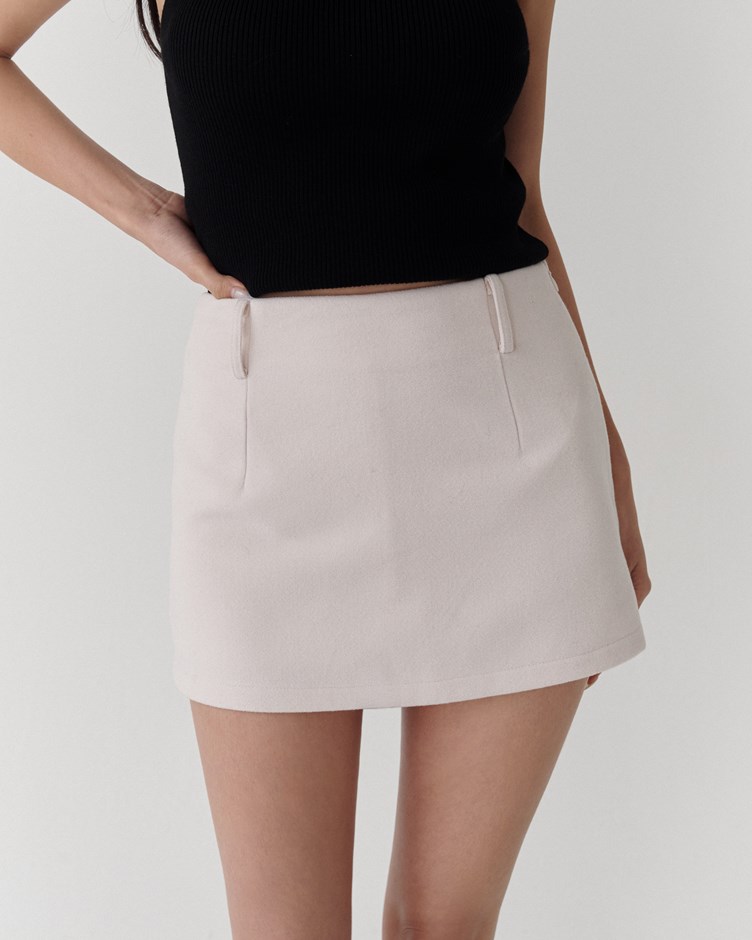 摩登毛呢迷你短裙