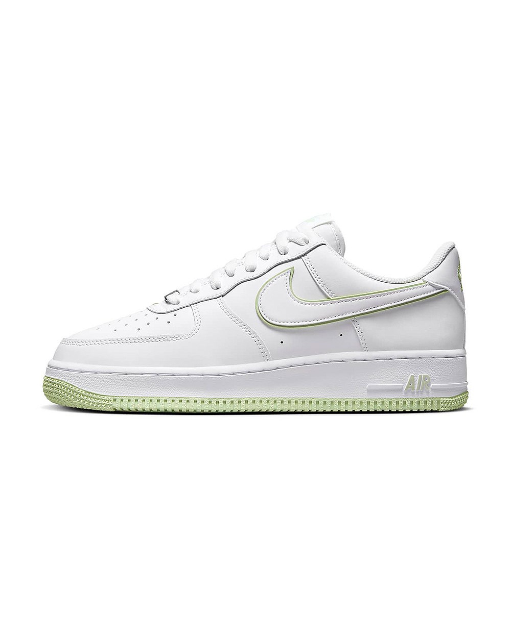 Nike-Nike Air Force 1 Low 低筒經典皮革休閒鞋男款白色綠DV0788-105