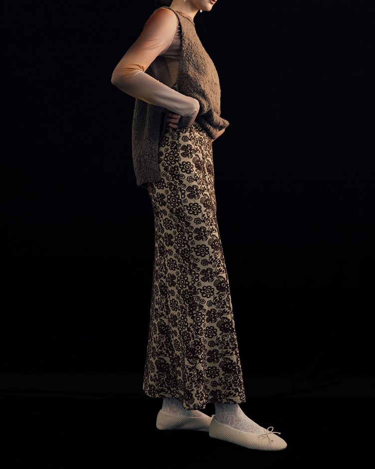 日系緹花針織魚尾裙