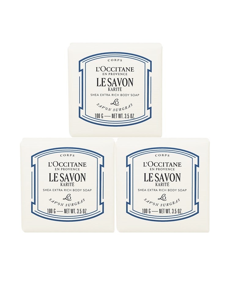 歐舒丹 乳油木牛奶皂(100g)*3(專櫃公司貨)