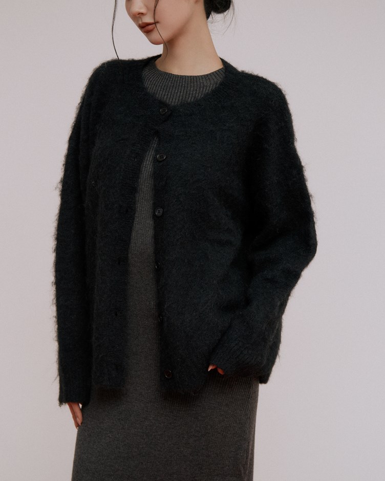 羊駝針織開襟外套