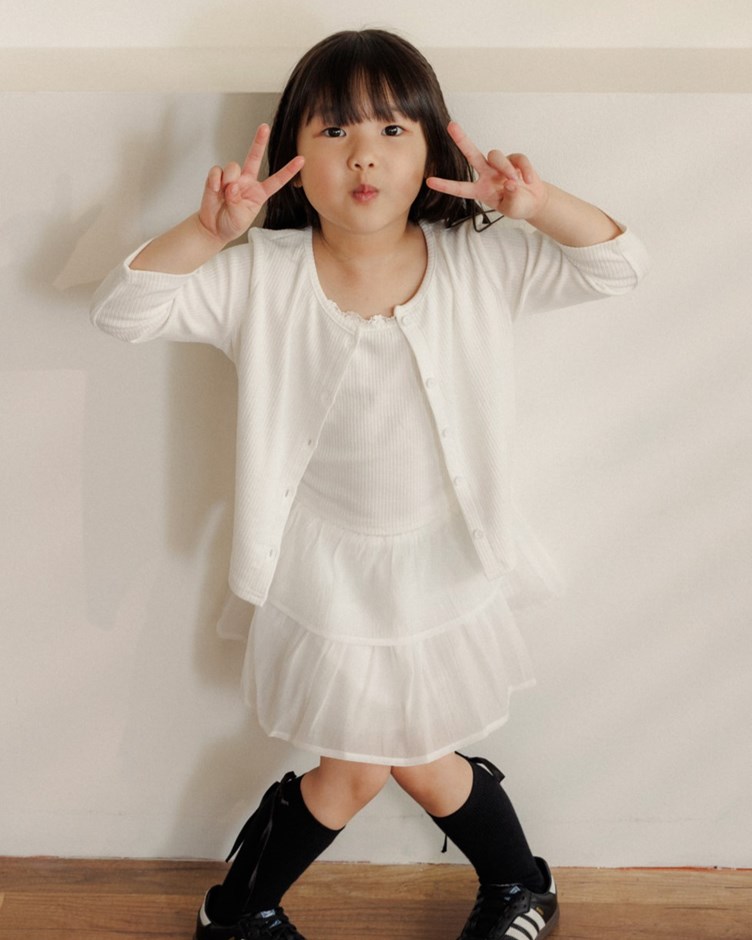 親膚羅紋兩件式上衣外套(KID)