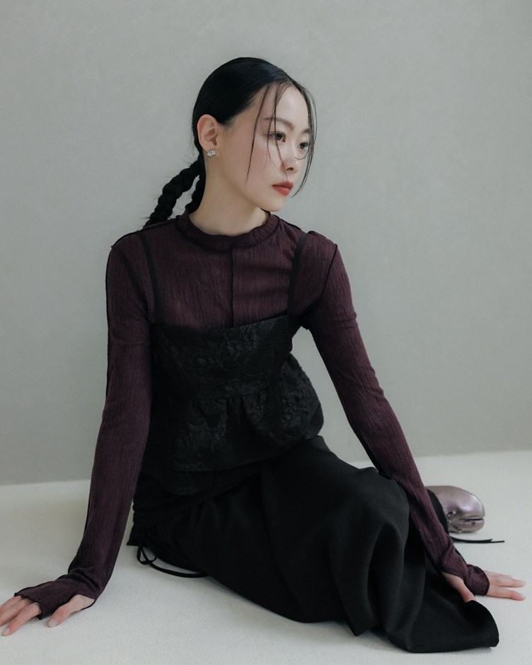 立體紋雙層設計細肩背心