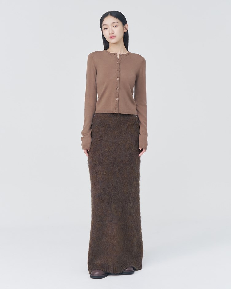 馬海花紗針織長裙