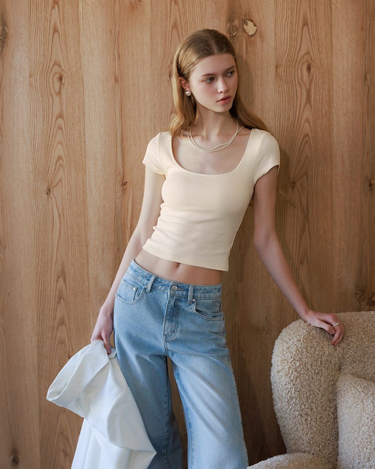 方圓領彈力BraTop