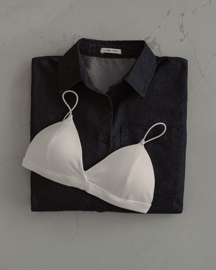 美背細帶三角杯BRA