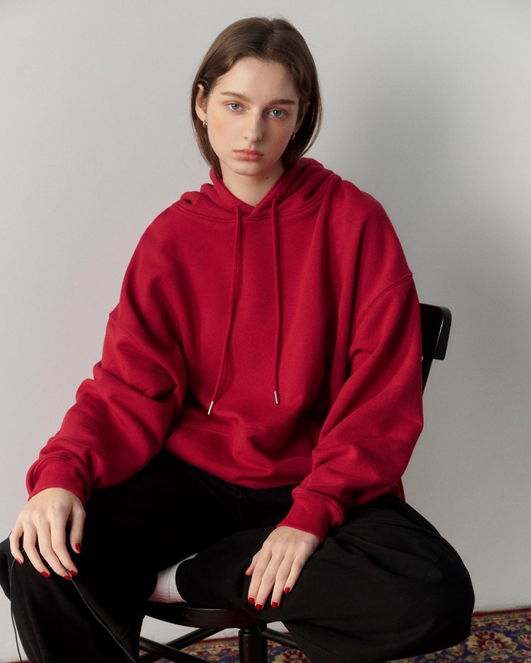 MIT品牌LOGO日常寬鬆抽繩連帽上衣(unisex)