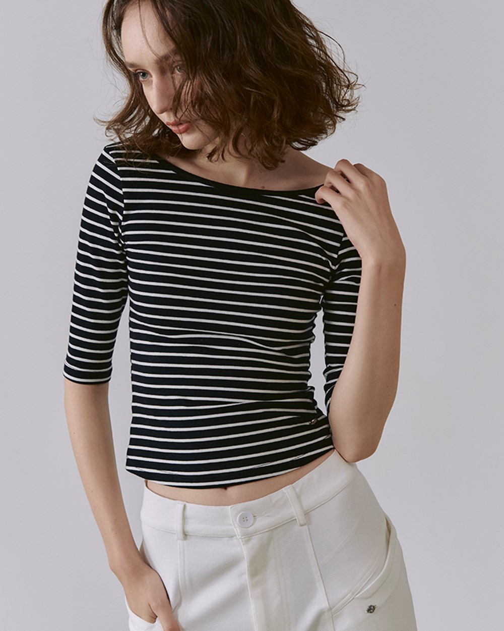 backless cutting slim fit top