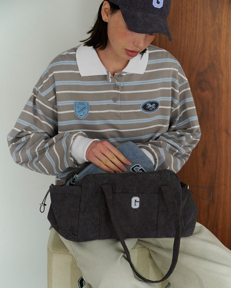 GGC刺繡燈心絨包包