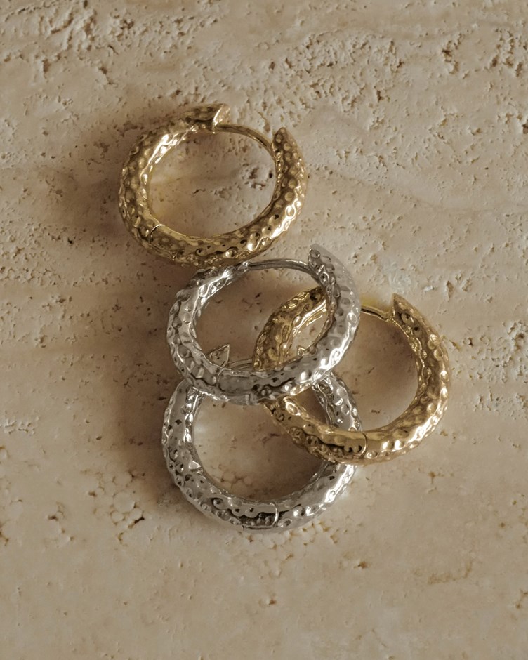 歐美波紋金屬耳圈