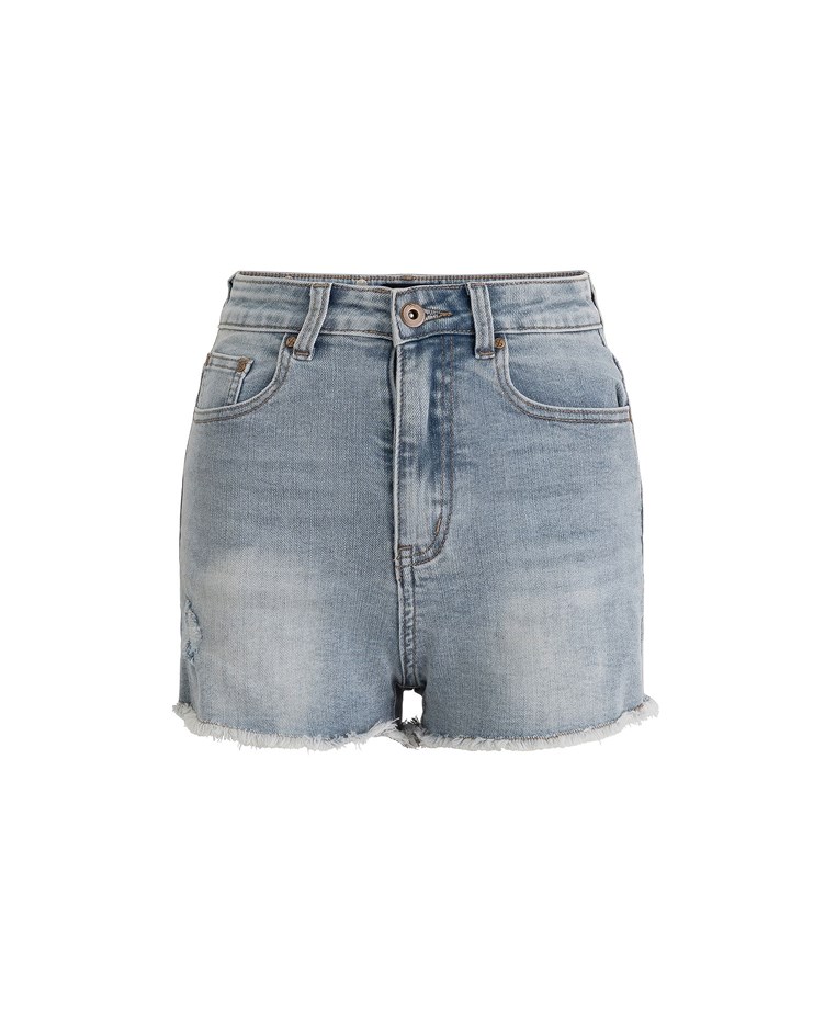 loose hem denim shorts