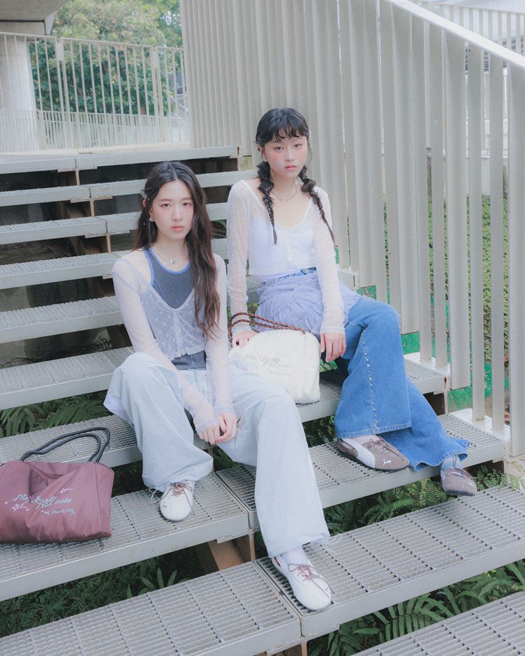 PROJECT.M 削肩配色線條BRA TOP