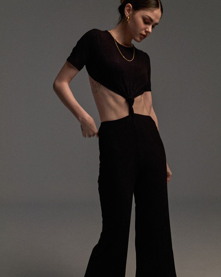 Open Back Sand Jumpsuit