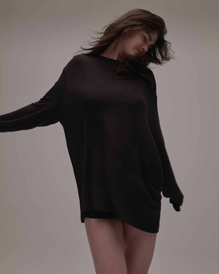 Unisex 第二層肌膚柔彈人造絲長袖