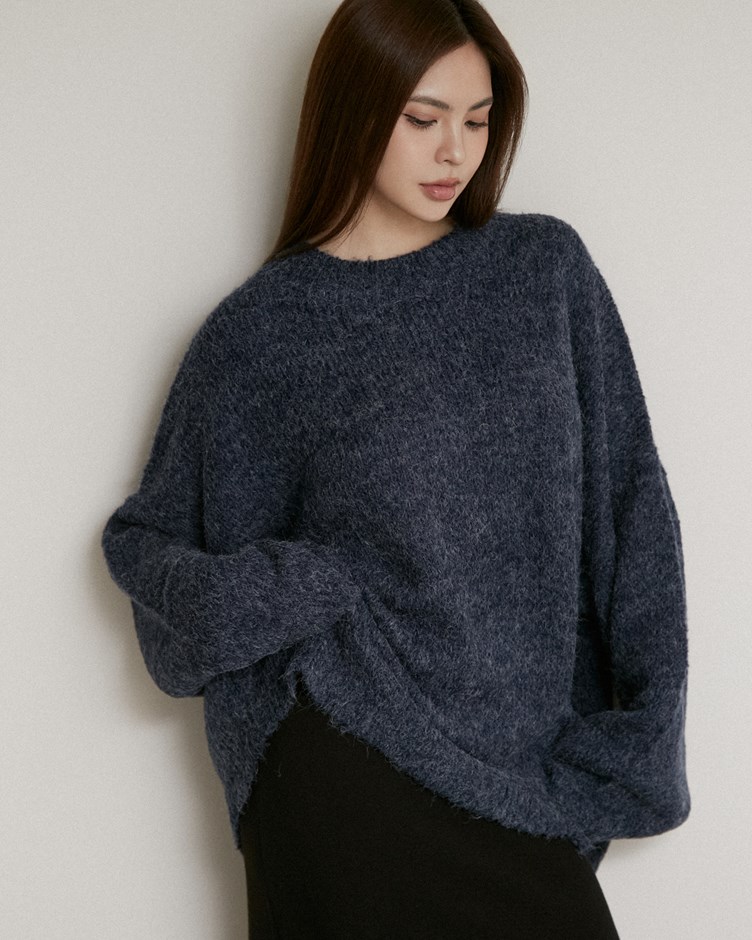 柔軟純色針織毛衣