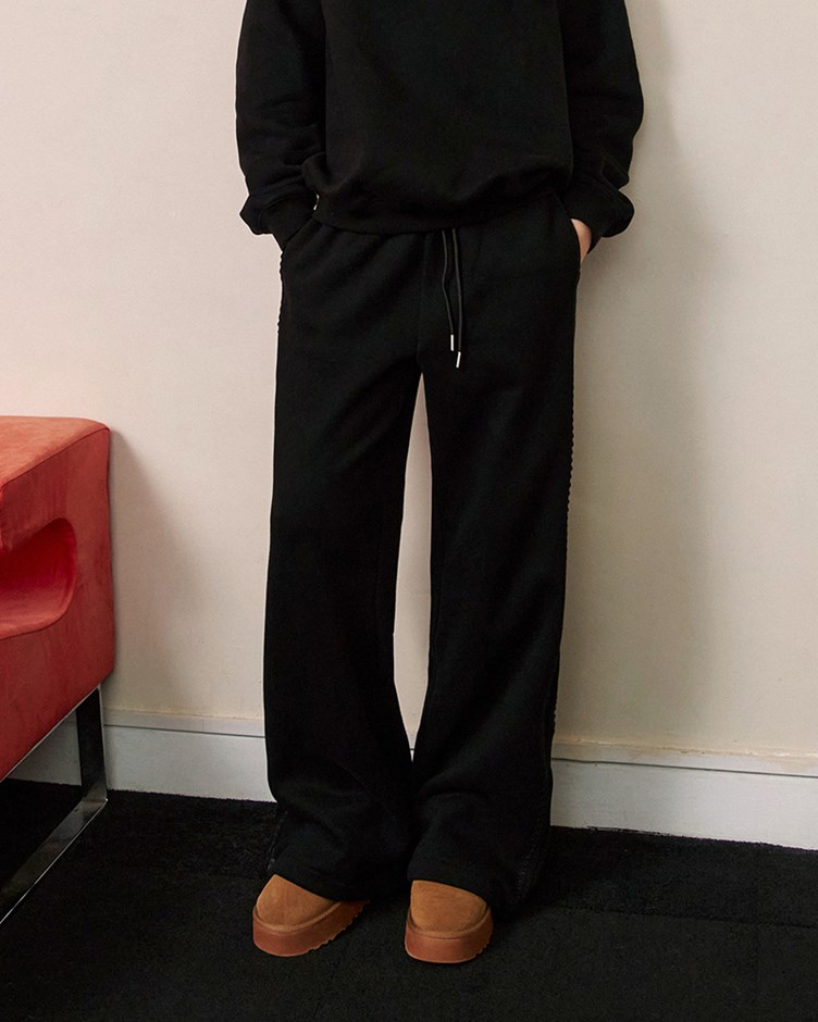 側織帶寬鬆棉褲