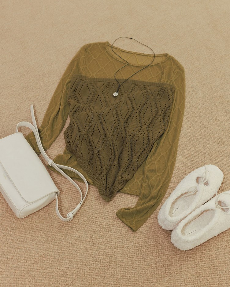 菱格織紋針織多用三角巾