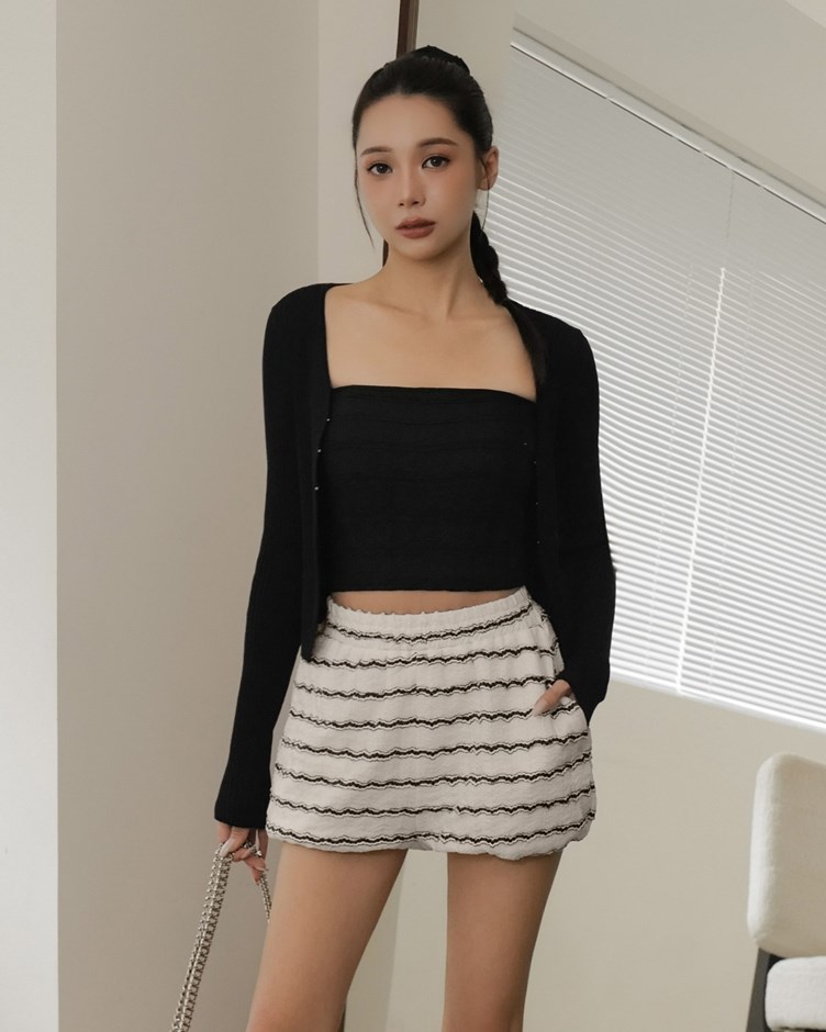 V領鉤釦針織開衫