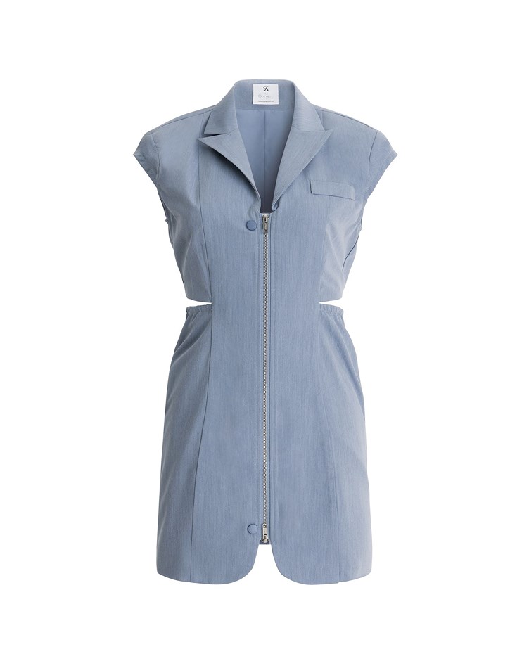 zipper cut out dress