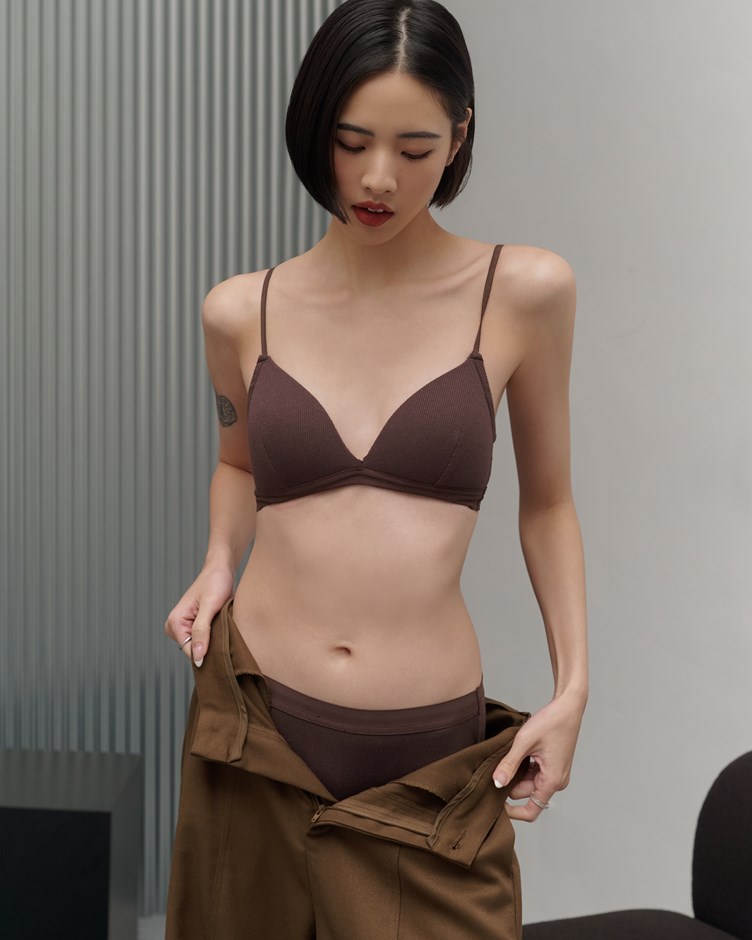 極簡羅紋三角BRA TOP內衣