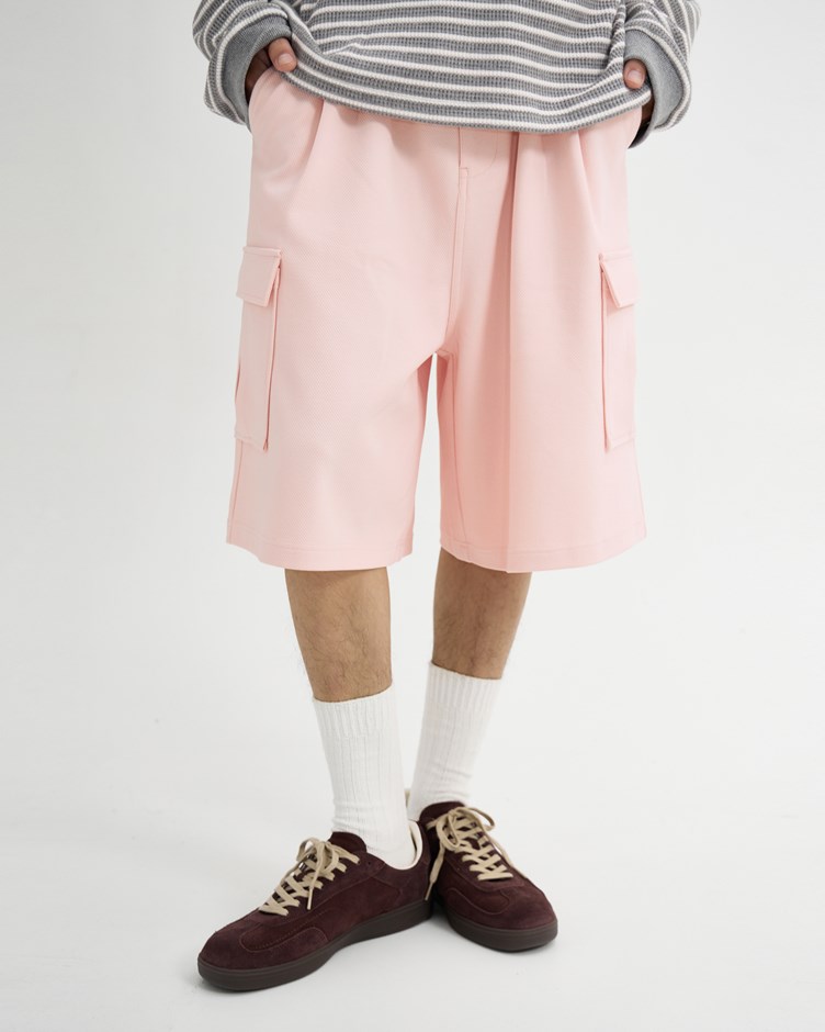 斜紋棉質多口袋短褲