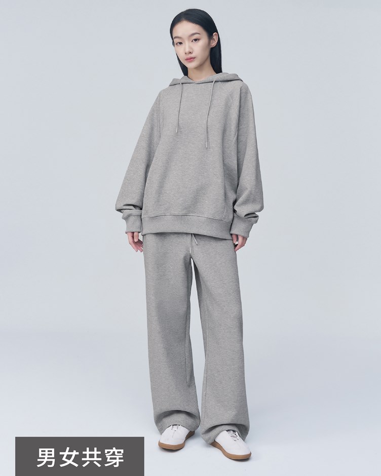 中性弧型空氣寬褲