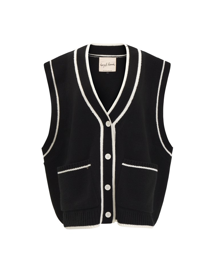 rim wire knit vest